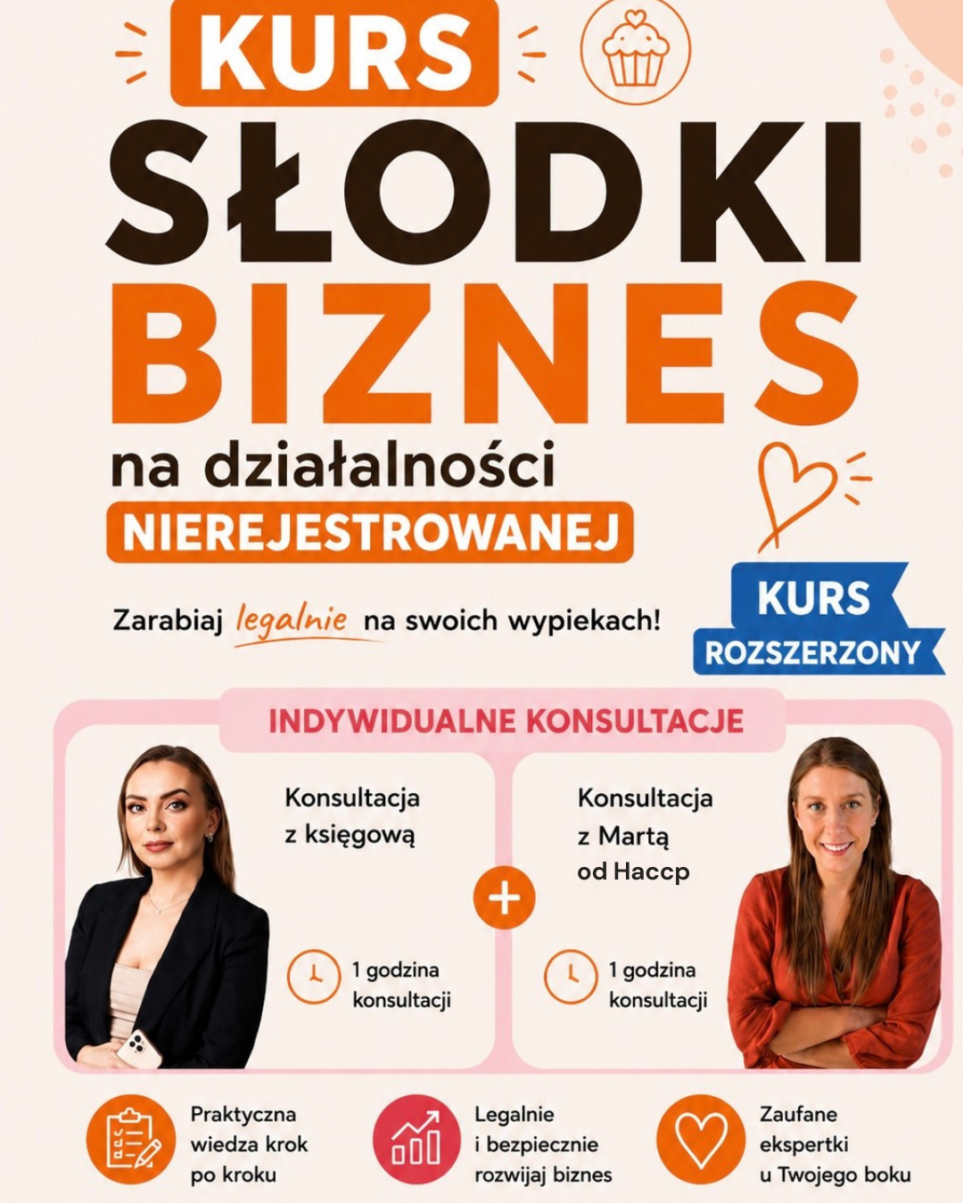 Słodki kurs o działalności nierejestrowanej - KURS ROZSZERZONY dostępne 10 szt